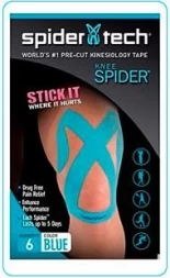 Тейп преднарезанный для колена SpiderTech, 6 шт., фото 2