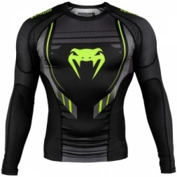 Рашгард Venum Technical 2.0 Black/Yellow L/S, фото 1