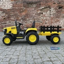 Электромобиль трактор с прицепом JCB 8330 жёлтый