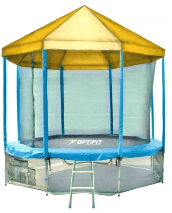 Батут OPTIFIT Like Blue 16ft 4,88 м с желтой крышей, фото 1