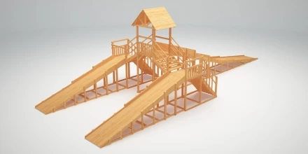 Зимняя деревянная горка &quot;Зима Wood&quot;-11, фото 4