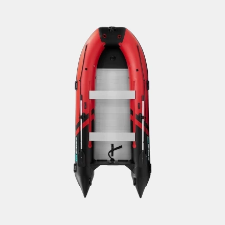 Gladiator C 400 AL ACTIVE Красно-черный моторная лодка ПВХ Алюминиевый пайол, фото 5