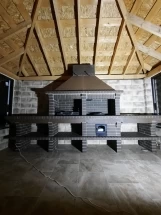 Печь Аристократ 736 Прямоугольный кирпич микс коричневого с желтым