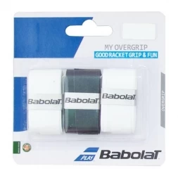 Овергрип BABOLAT MY GRIP, арт.653045-145, упак. по 3 шт, 0.6 мм, 120см, черно-белый