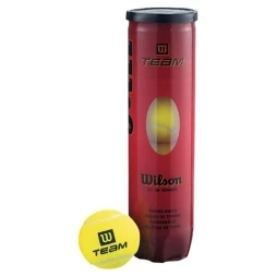 Мяч теннисный WILSON TeamW Practice, тренировочный, для любых покрытий, 4 мяча в пласт. банке, желтый