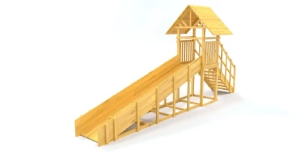 Зимняя горка Савушка Зима Wood 5 (скат 5м), фото 1