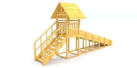 Зимняя горка Савушка Зима Wood 5 (скат 5м), фото 3
