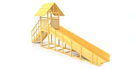 Зимняя горка Савушка Зима Wood 5 (скат 5м), фото 4