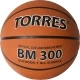Мяч баск. &quot;TORRES BM300&quot; арт.B02016, р.6, резина, нейлон. корд, бут. камера, темнооранж-черн