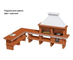 Печь Аристократ 7304 Радиальный кирпич красный с коричневым, фото 12