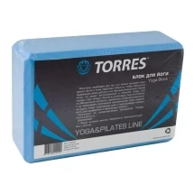 Блок для йоги &quot;TORRES&quot;, размер 8x15x23 см, материал ЭВА, голубой.