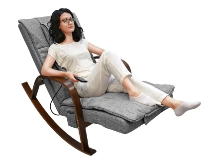 Массажное кресло качалка FUJIMO F2002 МСX Time2Chill Grey (Tailor 7) Вишня, фото 16
