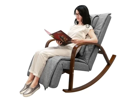 Массажное кресло качалка FUJIMO F2002 МСX Time2Chill Grey (Tailor 7) Вишня, фото 6