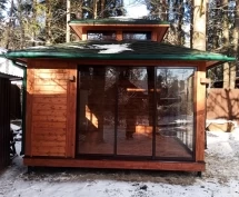 Закрытая беседка Гонконг с панорамным остеклением