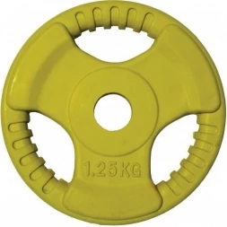 Диск обрезиненный ZSO цветной &quot;3 HANDLE&quot; D-26, 1,25 кг, фото 1