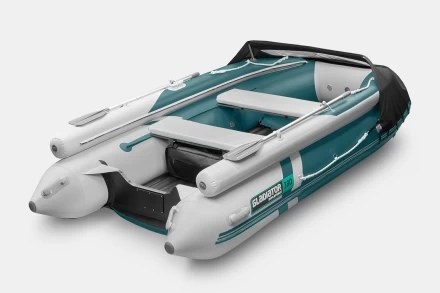 GLADIATOR E 380 X Expedition Морской зеленый-белый моторная лодка ПВХ, фото 2