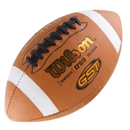 Мяч для американского футбола WILSON GST Official Composite, микрофибра, одобр. NCAA, фото 1