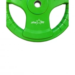 Диск обрезиненный BB-201 10 кг, d=26 мм, зеленый, фото 2