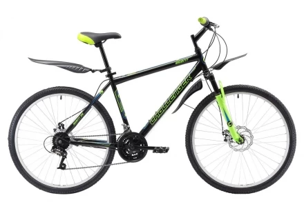 Велосипед Challenger Agent 26 D чёрный/зелёный/голубой 18&quot;, фото 1
