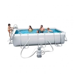 Бассейн каркасный Power Steel, 404 х 201 х 100 см, песочный фильтр-насос , лестница