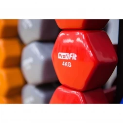 Гантель в виниловой оболочке PROFI-FIT 4 кг, фото 2