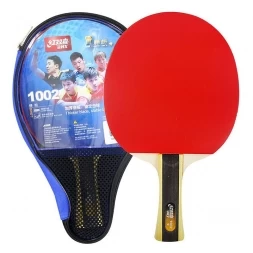 Ракетка для н/т DHS T1002, 1* звезда, для начинающих игроков, накладка 1,8 мм, кон. ручка