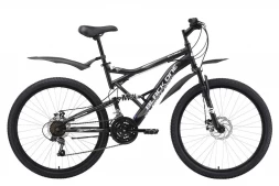 Велосипед Black One Attack FS 26 D чёрный/серый/белый 16&quot;