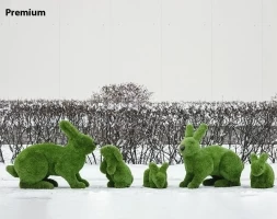 Топиари композиция Зайцы, 5 шт - газон Eco, фото 3