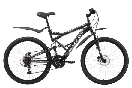 Велосипед Black One Attack FS 26 D чёрный/серый/белый 20&quot;, фото 1