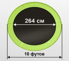 Батут  10FT с внутренней страховочной сеткой и лестницей, Батут  10FT с внутренней страховочной сетк, фото 2