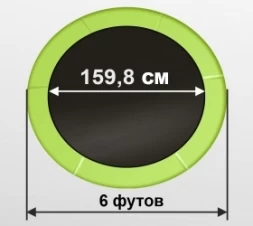 ARLAND Батут 6FT с внутренней страховочной сеткой и лестницей (Light green), фото 2
