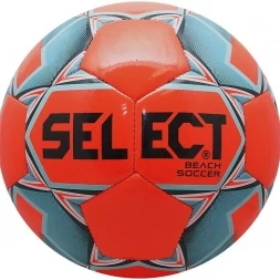 Мяч для пляжного футбола любительский &quot;SELECT Beach Soccer&quot;, р. 5, ДИЗ'19, оранжево-голубо-черный
