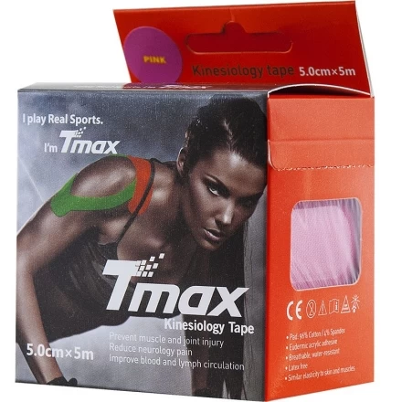 Тейп кинезиологический Tmax Extra Sticky Pink (5 см x 5 м), арт. 423136, розовый, фото 2