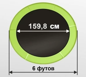 ARLAND Батут 6FT с внешней страховочной сеткой и лестницей (Light green), фото 2