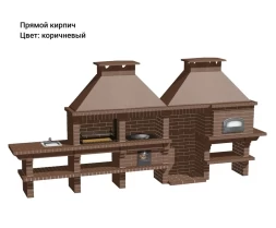 Печь Аристократ 854 Прямоугольный кирпич красный с коричневым, фото 10
