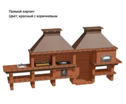 Печь Аристократ 854 Прямоугольный кирпич красный с коричневым, фото 12
