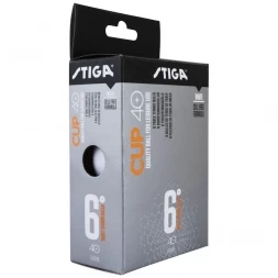 Мяч для наст. тенниса Stiga Cup  ABS, арт.1110-2510-06, диам.40+мм, пластик, упак. 6 шт, белый