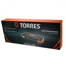 Степ-платформа &quot;TORRES&quot;, два уровня, 64см*28см*10 и 15см, оранжево-черный, фото 2