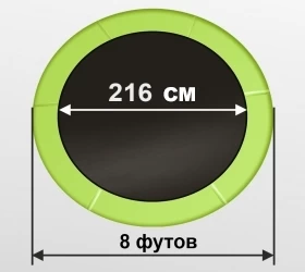 ARLAND Батут 8FT с внешней страховочной сеткой и лестницей (Light green), фото 2