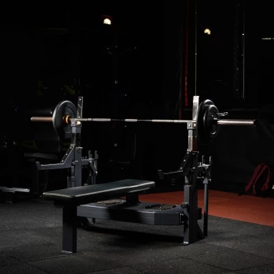 Скамья-стойка домкратная для жима лежа со страховочными упорами Olimpic Bench, фото 2