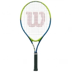 Ракетка б/т Wilson SLAM 25, арт. WRT20400U, для детей 7-8 лет, алюминий, со струнами, салатово-синяя