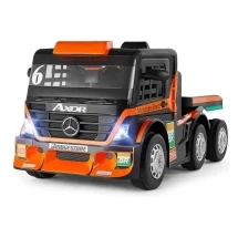 Электромобиль Mercedes-Benz Axor F Race с прицепом оранжевый