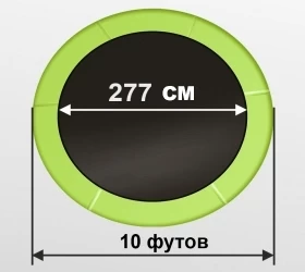 ARLAND Батут 10FT с внешней страховочной сеткой и лестницей (Light green), фото 2
