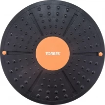 Балансирующий диск &quot;TORRES&quot;, диаметр 40 см., нескользящее покрытие, черно-оранжевый