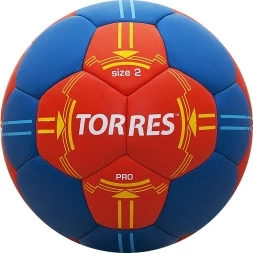 Мяч ганд. &quot;TORRES PRO&quot; арт.H30062, р.2, ПУ, 4 подкл. слоя, оранжево-синий