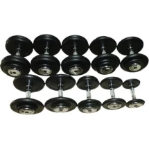 Гантельный ряд ZSO 2,5 кг - 25 кг (10 пар), шаг 2,5 кг, BASIC