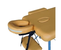 Массажный стол DFC NIRVANA, Elegant LUXE, 186х70х4 см, алюм. ножки, цвет горчичный (Mustard)