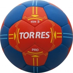 Мяч ганд. &quot;TORRES PRO&quot; арт.H30063, р.3, ПУ, 4 подкл. слоя, оранжево-синий