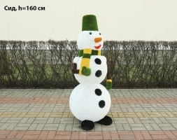 Топиари снеговик Сноу, h=100 см - газон Eco, фото 7