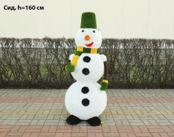 Топиари снеговик Сноу, h=100 см - газон Eco, фото 5